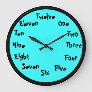 Relógio Grande A palavra numera o pulso de disparo de parede