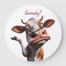 A vaca Bobo - "Sério?" Design de citação engraçado