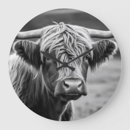 Relógio Grande A vaca Highland