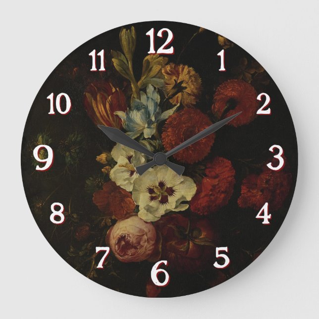 Relógio Grande A vida com flores (Frente)