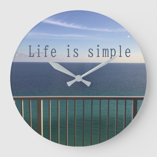 Relógio Grande A vida é simples (Frente)