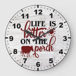 Relógio Grande A vida em madeira rustica do celeiro é melhor na 
