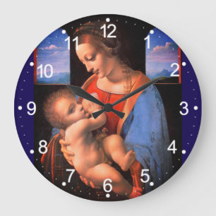 Relógio Grande A Virgem Maria Aleitando A Criança Cristo-324