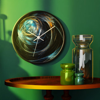 Relógio Grande À volta da Abstrato mundial de arte