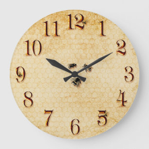 Relógio Grande Abelhas e favo de mel