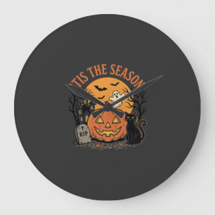 Relógio Grande Abóbora Engraçada Desenho de Piada de Halloween2 (