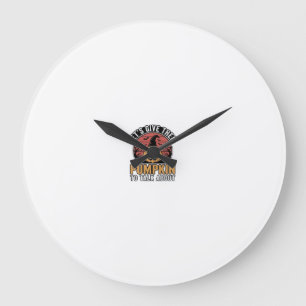 Relógio Grande Abóbora Engraçada Design de Camisa Vintage de Hall