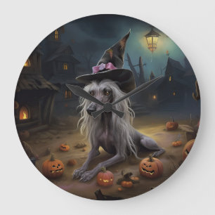 Relógio Grande Abóboras Crestadas Chinesas Halloween Assustador 