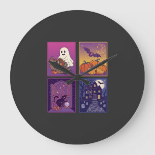 Relógio Grande Abóboras Fantasmas de Halloween Casa Assombrada Ga
