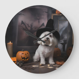 Relógio Grande Abóboras Maltesas de Halloween Assustadoras