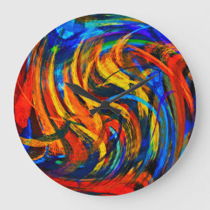 Relógio Grande Abstract Art #11