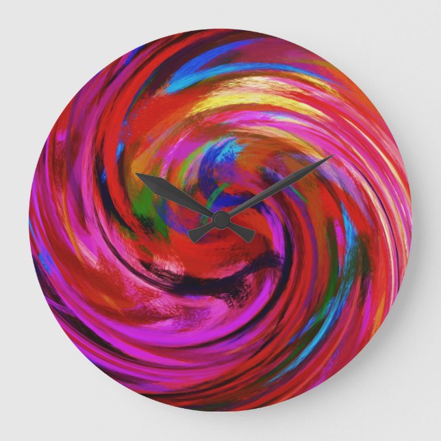 Relógio Grande Abstract Art #9 (Frente)