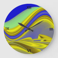 abstrato 3D em azul amarelo Dourado