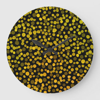 Relógio Grande Abstrato Art: Pontos criativos de aquarela.