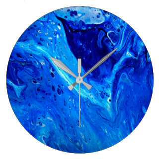 Relógio Grande Abstrato clock com fluido despeje design de arte a