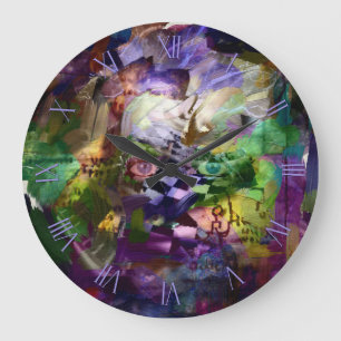 Relógio Grande Abstrato com símbolos