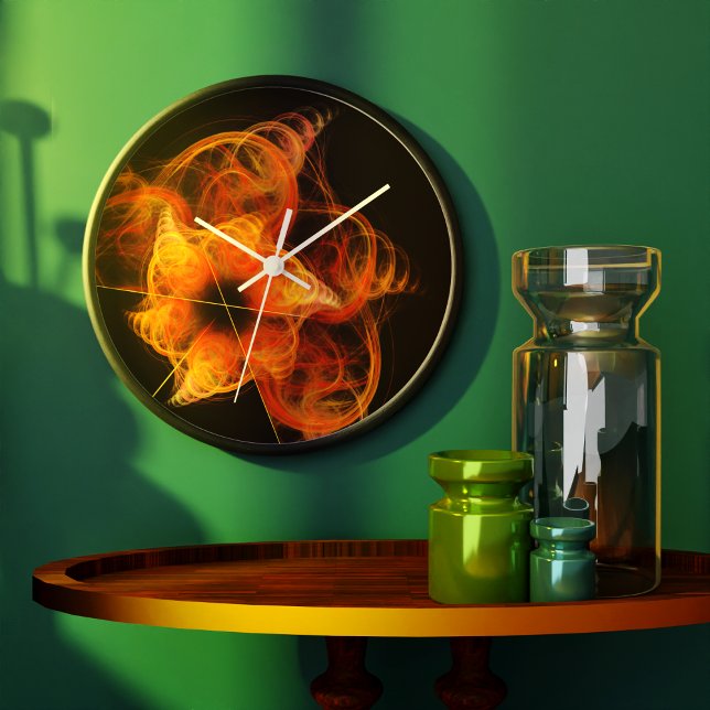 Relógio Grande Abstrato de Arte Lightworks (Lightworks Abstract Art Round Wall Clock)