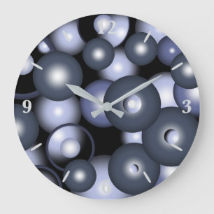 Relógio Grande Abstrato de Arte Orbital do Círculo Concentrado Gl