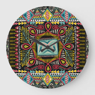 Relógio Grande Abstrato: design de bolso quadrado.