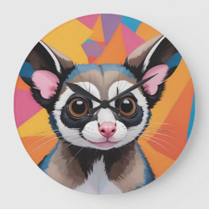 Relógio Grande Abstrato e Colorido de Açúcar Moderno