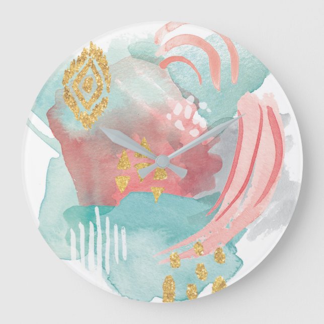 Relógio Grande Abstrato Faridas - Cores Mudadas (Frente)