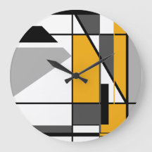 Abstrato Geométrico Dourado de Cinzas Brancas Negr