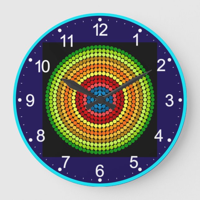 Relógio Grande Abstrato Mandala Art Design- 65904 (Frente)