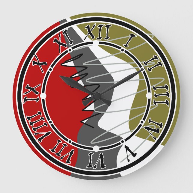 Relógio Grande Abstrato, Moderno, criativo, Travesseiro decorativ (Frente)