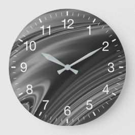 Relógio Grande Abstrato Monocromo
