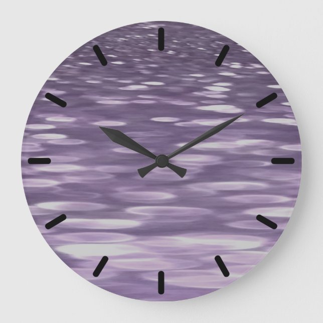 Relógio Grande Abstrato nº 1: Shimmer ultra violeta (Frente)