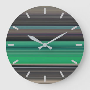 Relógio Grande Abstrato nº 1: Verde e cinza