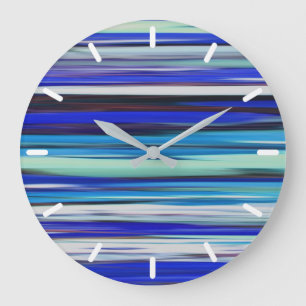 Relógio Grande Abstrato nº 2: Azul