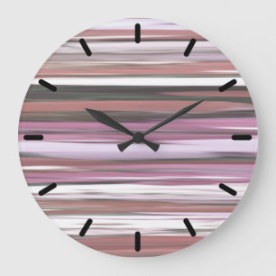 Relógio Grande Abstrato nº 2: Cinza rosa
