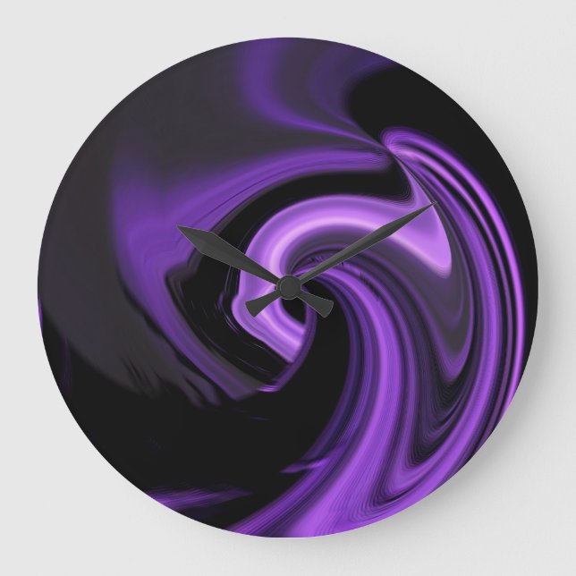 Relógio Grande Abstrato Purple Heart Wall Clock (Frente)
