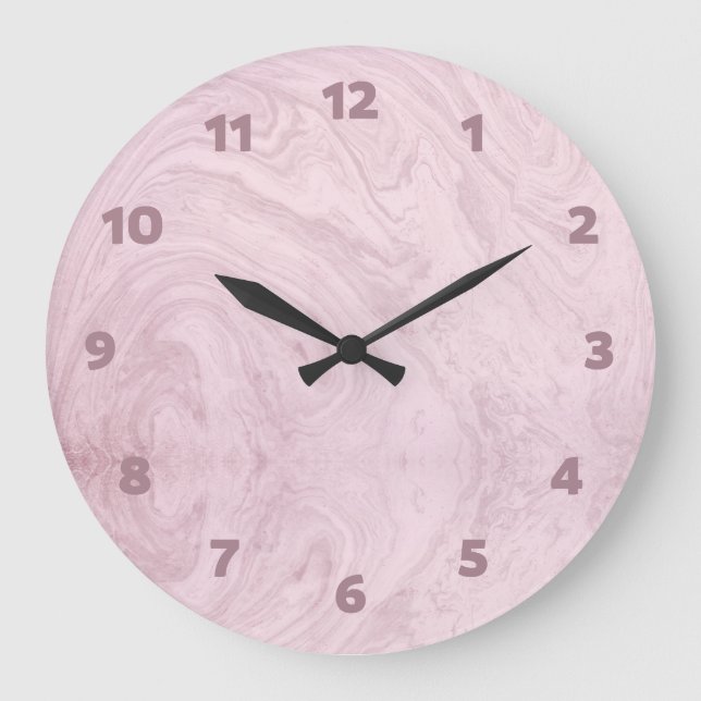 Relógio Grande Abstrato rosa-rosa-mágico (Frente)