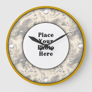 Relógio Grande Abstrato Smoking Frame Your Photo Wall Clock