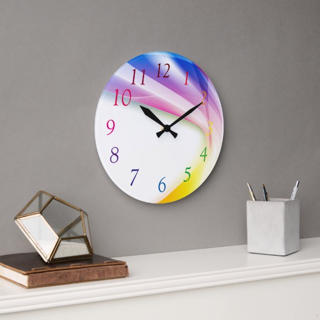 Relógio Grande Abstrato Swirl 1 (Escritório)