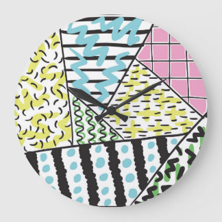 Relógio Grande Abstrato três: Arte de fundo desenhada à mão.