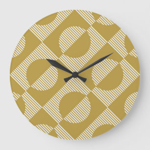 Relógio Grande Abstrato Vintage geométrico sem costura