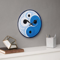 Abstrato Yin Yang: Modernista Azul e Branco