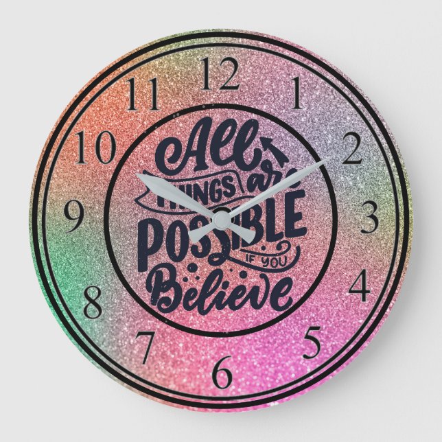 Relógio Grande Acredite (Frente)