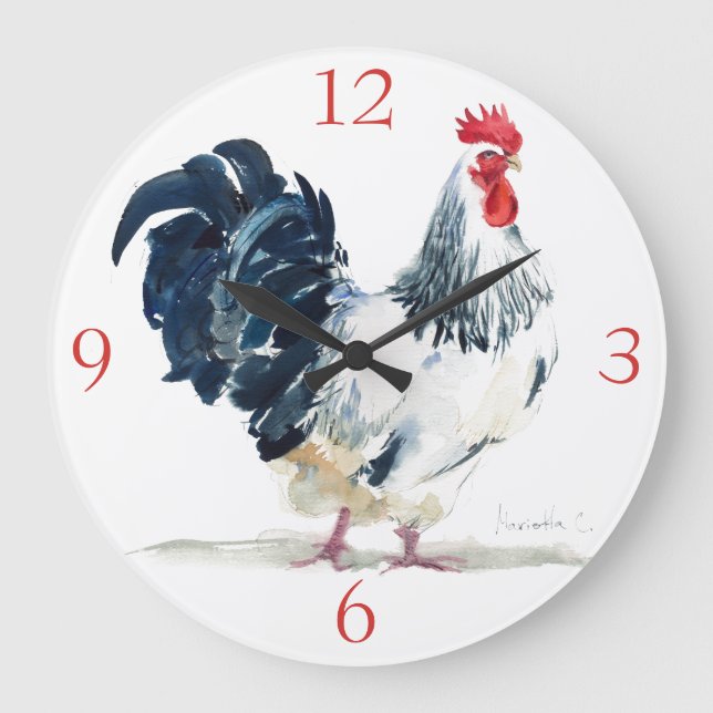 Relógio Grande Acrylic Wall Clock, Square Square Wall Clock (Frente)