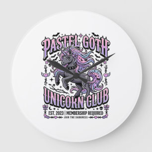 Relógio Grande Adesivo Comercial do Clube Unicórnio Pastel Goth U