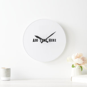 Relógio Grande Adicionar Texto Aqui Impressão Round Acrylic Lovel