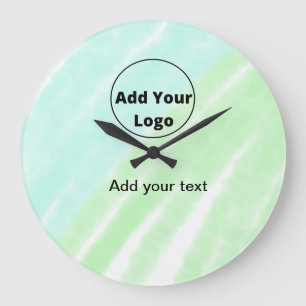 Relógio Grande adicione seu texto simples mínimo personalizado ad