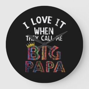 Relógio Grande Adoro Quando Me Chamas De Gig Papa Shirt Hip Hop