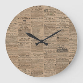 Relógio Grande Ads of the Past, NY 1856 Wall Clock