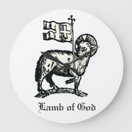 Relógio Grande Agnus Dei The Paschal Lamb of God Fine Art 