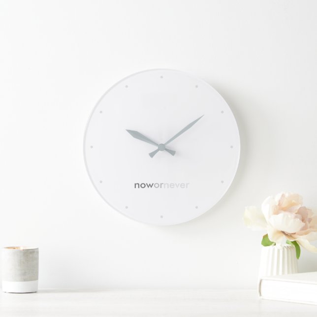 Relógio Grande Agora ou Nunca Desaparecendo Citação para Procrast (Lar)