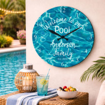 Água de Piscina Azul Personalizada Bem-vindo à nos